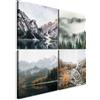 murando - Set di Quadri Moderni Acustici Camera da Letto, Montagne 120x120 | (4 pz. 60x60 cm ognuno), Quadro Moderno Acustico, Schiuma Acustica, Pannelli Fonoassorbenti Decorativi, Produzione Europea