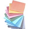 Crafts Fabrics CraftsFabrics 10 Pezzi (40,6 x 50,8 cm) Fat Quarter a Strisce Colorate Tessuto 100% Cotone Per Quilting, Cucito, Artigianato, Patchwork