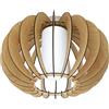 Eglo Plafoniera Stellato 1, lampada da soffitto vintage a 1 fiamma, lampada | da soggiorno in acciaio, legno e vetro in nichel opaco, acero, bianco, lampada da cucina, corridoio con portalampada E27