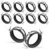Poppstar 10x Fascette stringitubo gommate (campo di serraggio 57-61 mm, 2) con viti prigioniere M8*90 e tasselli, W1 acciaio zincato