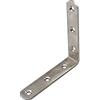 Annakideya Staffa angolare in acciaio inox a forma di L, staffa di fissaggio per mobili in legno, 100 x 100 x 3 mm, viti incluse, confezione da 6