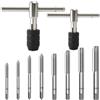 OFNMY - Set di rubinetti metrici 10 pezzi, set di rubinetti e filiere regolabili con 2 chiavi a T e rubinettiM3 M4 M5 M6 M7 M8 M10 M12, set di rubinetti manuali per filettatura