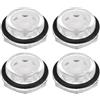 QUARKZMAN 4Pz Vetro Spia Olio Compressore Aria M33 x 1.5mm Maschio Indicatore Livello Liquido Testa Esagonale Plastica Olio Vista O-Ring per Aria Compressore Raccordi, Trasparente