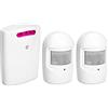 LUCHONG Allarme vialetto wireless multifunzione Allarme sensore di movimento IR Campanello 1 ricevitore 2 trasmettitori per uso esterno domestico