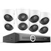 SANNCE Kit Telecamere Videosorveglianza PoE, 6MP NVR 8 Canali Senza HDD | 8 Telecamere da Esterno IP 5MP, Visione Notturna Infrarossa 30m, Rilevamento Umano/Veicolo, Audio, IP67