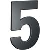 BASI | Numeri civici in acciaio antracite | numeri 0-9 | lettere a) - c) | materiale di fissaggio incluso | numero 5