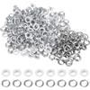 QUARKZMAN 200 Set Kit Occhielli in Metallo 6mm 1/4 Occhiello per Teloni Piccolo con Foro Rondelle per Scrapbooking Scarpe Abbigliamento Pelle Tela, Bianco