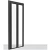ROGIAMSTORE Zanzariera Laterale Plisse Porta Finestre con 2 Ante | Zanzariera Plissettata Scorrevole Laterale | Zanzariere Avvolgibili | Solo 22mm di ingombro | Personalizzabile | Made in Italy