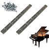 IUHRIE 2 pezzi, cerniere per pianoforte, in acciaio inox, con 24 viti, per pianoforte, porte dell'armadio, barca, 300 x 25 x 0,6 mm