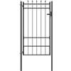vidaXL Cancello per recinzione HORST 100 x 175 cm Metallo Nero