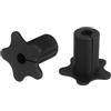 QUARKZMAN 2pz Passacavi per Foro da 5/8 Pollici nel Muro Accessori Nero | Kit di Instradamento Cavi in Silicone, per Passaggio Cavi, Antiscivolo, per Cavi Ethernet