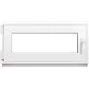 Framex Finestra in PVC 95x45 cm Bianco Anta-Ribalta DIN Sinistra Doppio | Doppio Vetro 32 mm, Larghezza x Altezza: 950 x 450 mm, per Cantina, Garage, Casetta da Giardino e Ripostiglio