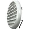 Kombi - 2 Griglie Aerazione Plastica Molla Regolabile 170mm per Ventilazione Areazione Ambiente Incasso Protezione Insetti Bianco Sistema Aria Casa Tonda Rotonda, Confezione 2 Pezzi