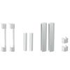 Generico Set di 8 Coperture per Cerniere ROTO NX colore argento, Compatibile con Finestre e Porte Finestre in PVC