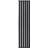 Monster Shop Radiatore Piatto a Colonna Singola 1800 x 420 mm Verticale Design Moderno Acciaio al Carbonio Riscaldamento Centrale Nero Opaco con Kit Fissaggio e Spazzola