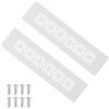 PATIKIL 8 X 2 Inch Copertura Presa D'Aria Per Porte, 2 Pezzi Griglia Ventilazione In Alluminio Resistente Con Viti Di Montaggio Per Ante Armadio, Bianco