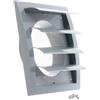 Steinberg14 Ø 125mm Griglia di Ventilazione con Lamelle Mobili, Valvola Antiritorno con Protezione dagli Insetti, Grigio