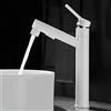 ZYCDP Rubinetto Lavabo con Doccetta Estraibile, Rubinetto Bagno Lavabo Ottone, 3 Funzioni Miscelatore Lavabo, Rubinetti Monocomando Regolazione a Caldo e Freddo, bianco, alto