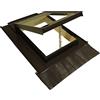 Luxtig Lucernario per Tetto con Misure Dimensioni cm 45x60 in Legno Alluminio Apertura a Vasistas con Vetro Temperato Antigrandine e di Sicurezza - Guarnizione per Isolamento Classic