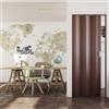 Decor Space Decorspace Porta a soffietto Luciana da Interno 88,5 x h 214 cm in PVC Made in Italy Noce Mansonia Tinta Unita
