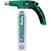NOLA Set bruciatore a gas con cartuccia a gas da 600 ml, filettatura a vite da 7/16, fino a 1300 °C, con accensione piezoelettrica, per saldatura, flamber, cucina, campeggio e artigianato