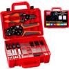 PEBA Micro-Fit 3.0 - Set di pinze crimpatrici, 45 connettori JST PH XH SM | Con pinza spelafili da 2,0-3,0 mm, Micro-Fit 3.0, contatti e alloggiamenti, Dupont da 2,54 mm, valigetta per elettronica fai