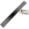 BAUHELD Righello in metallo da 150 mm, prodotto in Germania, classe di precisione 1, scala in pollici e centimetri [15 cm], robusto righello in alluminio anodizzato, asta di misurazione da 15 cm con