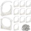 HYRYC Morsetti per Tubi Clip per Tubi 63mm Tubazioni Fissaggio 12Pcs (M63) | Clip Fissa Tubo con viti per tubi rigidi canaline elettriche Resistenti ai raggi UV e agli agenti atmosferici