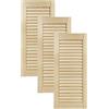DecoMeister Porte a Lamelle in Legno 294x690 mm Confezione da 3 - Porta Lamella Pino Massiccio - Anta per Armadio a Persiana Aperta - Frontali Mobili e Antine per Guardaroba - Legno Naturale Grezzo