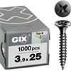 SPAX GIX-A 1091170390255 - Viti per cartongesso con filettatura fine, 3,9 x 25 mm, 1000 pezzi