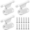 Yuqilin 3 Pezzi Fermaporta Camper Con 12 Viti Ferma Porta Camper da Esterno Bianco | 6 CM x 2 CM Fermaporta per Roulotte Senza Sbavature Serrature per Porte Porte Garage Roulotte Armadietti