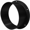 MKK Flangia a parete con collarino, raccordo per tubo di ventilazione, attacco a parete, tubo di scarico d'aria nero (Ø 120 mm)