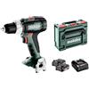 Metabo BS 614051500 - Trapano avvitatore a batteria e custodia in plastica (18 V, 2 batterie LiPOWER da 2 Ah, diametro foro 13 mm/36 mm, peso 1,6 kg)