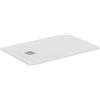 Ideal Standard - Ultra Flat S+, Piatto doccia rettangolare ultrasottile in resina effetto pietra, 120x80cm, Ideal Solid, Scarico lato corto, Bianco