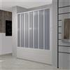 Forte Porta Doccia Sopravasca 170 cm in PVC a soffietto con Apertura Laterale H 150 cm colore Bianco mod. Flex