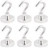Infactory Set da 6 ganci magnetici, 32 mm, fino a 38 kg di tenuta
