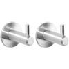 Kon-fort Appendi Accappatoio Bagno Acciaio Inox Set 2 pz. con Viti | Resistente e Durevole
