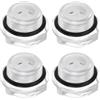 QUARKZMAN 4Pz Vetro Spia Olio Compressore Aria M20 x 1.5mm Maschio Indicatore Livello Liquido Testa Esagonale Plastica Olio Vista O-Ring per Aria Compressore Raccordi, Trasparente