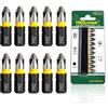 HitScrews PH2 Punte Avvitatore Calamitate 25mm Acciaio S2 Set 10 Pezzi | Inserti Antiscivolo Incisione Laser 360 Acciaio S2 Taiwanese Precisione CNC Zona Torsione per Cartongesso e Mobili
