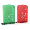 TMZELOA 2 Bersagli Laser Magnetici Rosso Verde per Livella Laser a Croce | Piastre riflettenti con magnete, base a L e scala cm/pollici per allineare rapidamente linee laser rosse e verdi