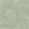 VEELIKE Carta da Parati Floreale Verde Salvia Vintage Adesivi Murali Fiori Peonia Schizzo Fotomurale da Parete Camera da Letto Soggiorno Carta da Parati Adesiva Muro Decorazioni Bagno 44,5 cm x 300 cm