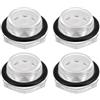 QUARKZMAN 4Pz Vetro Spia Olio Compressore Aria M27 x 1.5mm Maschio Indicatore Livello Liquido Testa Esagonale Plastica Olio Vista O-Ring per Aria Compressore Raccordi, Trasparente