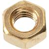 AERZETIX - Set di 15 dadi esagonali M6 con filettatura metrica - in ottone - colore oro - progetti di assemblaggi meccanici elettronici fai da te