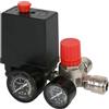 CABINA HOME Pressostato - Compressore d'aria - Regolatore di pressione - Con manometro - Interruttore - Compressore d'aria - Valvola di comando - Nero