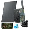 Xega 4G LTE Telecamera Esterno Solare con SIM, Batteria 10000mAh,senza WiFi | Rilevamento del Moviment,Audio Bidirezionale,Faretto,Sirena, Notifiche dell'App,Resistente alle Intemperie,TF/Cloud,IP66