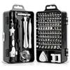 Generic Set di cacciaviti di precisione 115 in 1, kit di riparazione magnetica professionale e mini cacciavite con punte Torx, accessori multiuso per telefono, laptop, orologi, occhiali, interruttori