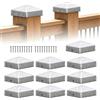GoldOars 10 Pz Cappucci per pali Fondelli per Pali Legno 9x9 cm | Coperture per pali Recinzione in Metallo Zincato Antiruggine con 20 viti per Pali in Legno, Pilastri Della Terrazza