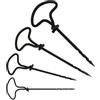Tivoly 11100722345 Vrilles da Legno, Nero, Set di 4 Pezzi