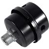 Yosoo Silenziatore del filtro del compressore d'aria, silenziatore del silenziatore del metallo del filo di 3/816mm per le caldaie del compressore d'aria nero