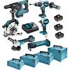 Makita DHP481+DTD153+DHR243+DGA513+DHS680+DTM51+5Ax3